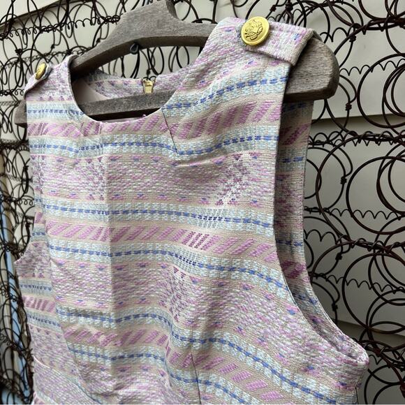 Laundry By Shelli Segal White and Gold Button Midi Dress - Picture 3 of 8